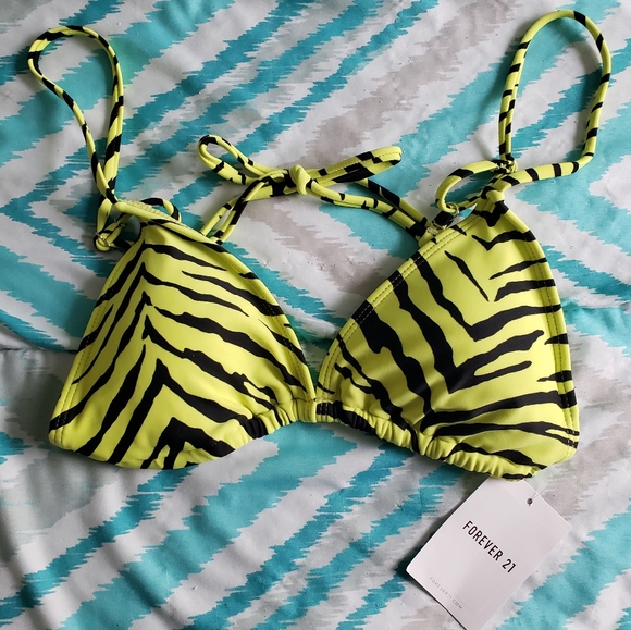 Forever 21 Zebra Striped String Bikini Top - Picture 2 of 2